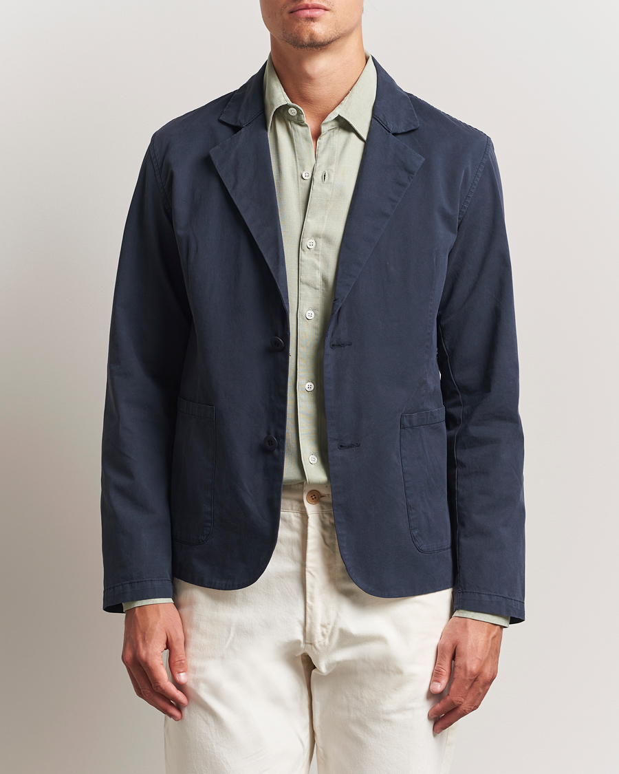 Heren | Blazers | A Day's March | Mace Unconstructed Blazer Navy