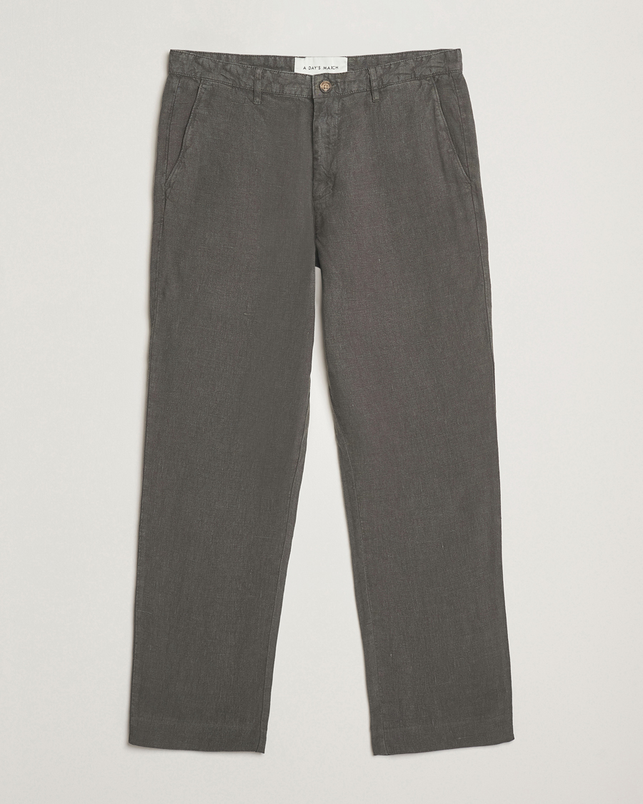 Heren | Broeken | A Day's March | Madu Linen Trousers Olive