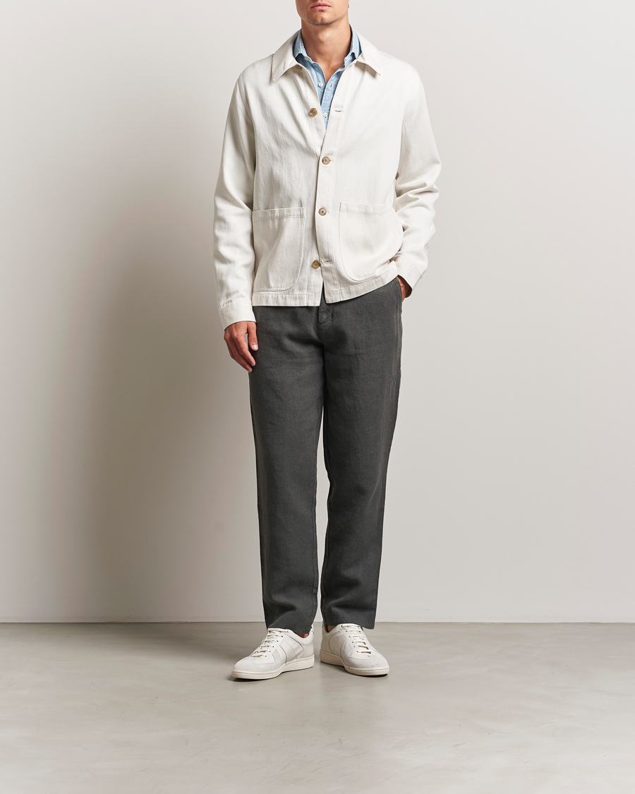 Heren | Broeken | A Day's March | Madu Linen Trousers Olive