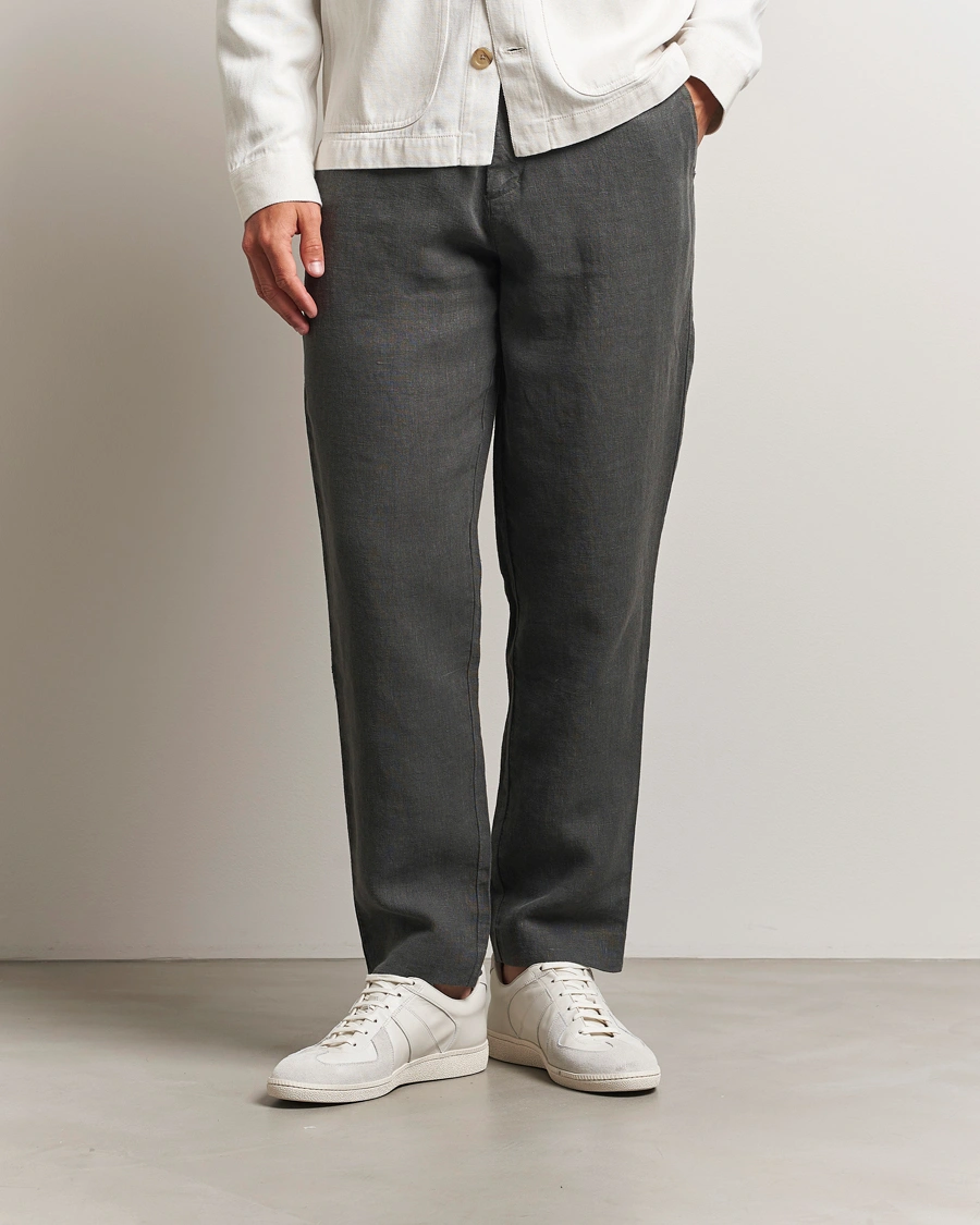 Heren | Broeken | A Day's March | Madu Linen Trousers Olive