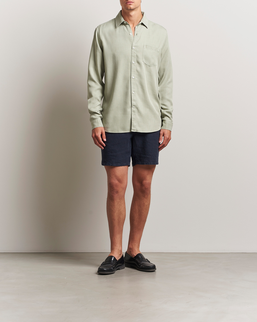 Heren | Korte broek | A Day's March | Ipu Linen Drawstring Shorts Navy
