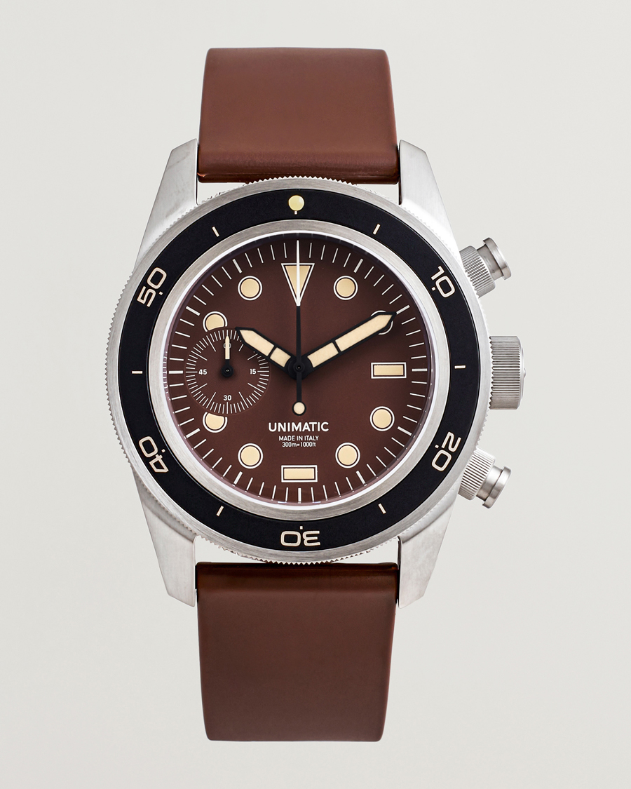 Heren | UNIMATIC U3 Heritage Chronograph Diver Dark Brown | UNIMATIC | U3 Heritage Chronograph Diver Dark Brown
