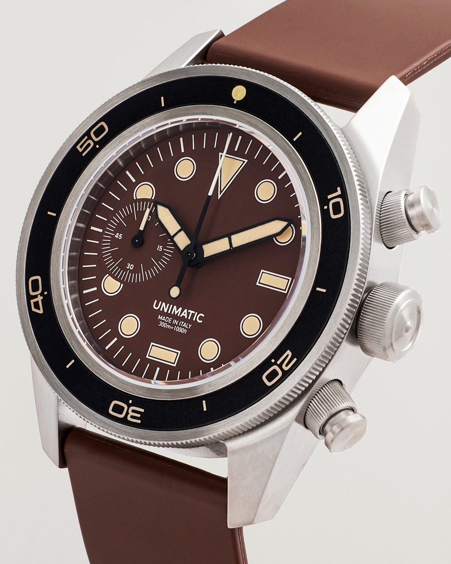 Heren | UNIMATIC U3 Heritage Chronograph Diver Dark Brown | UNIMATIC | U3 Heritage Chronograph Diver Dark Brown