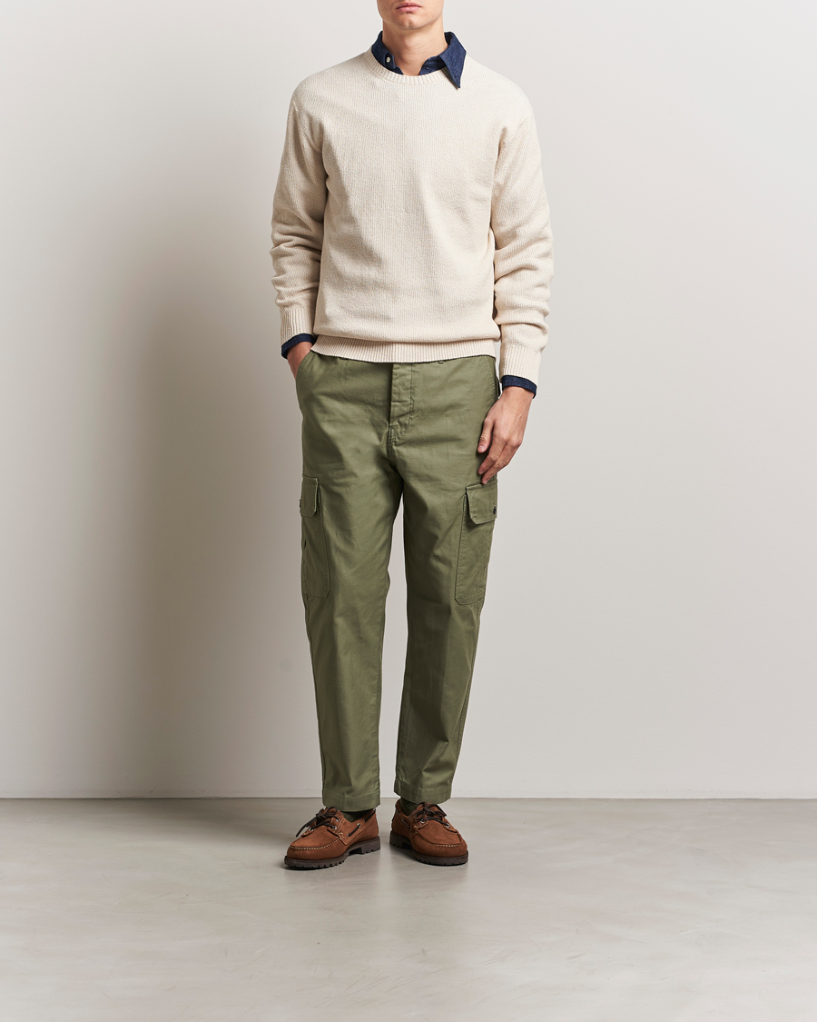Heren | Truien | BEAMS PLUS | Cotton Rib Crewneck Beige