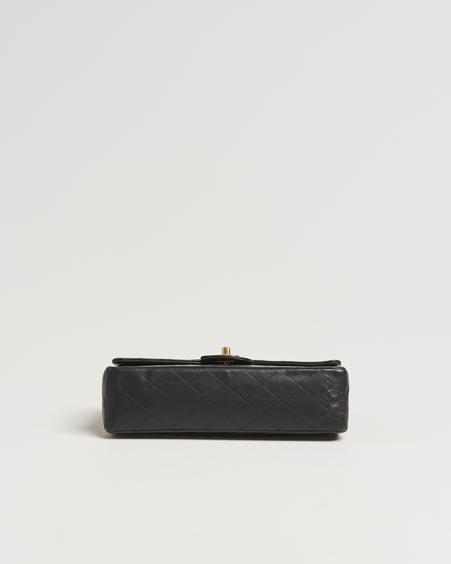 Heren | Chanel Pre-Owned Classic Medium Double Flap Bag Lambskin Black | Chanel Pre-Owned | Classic Medium Double Flap Bag Lambskin Black