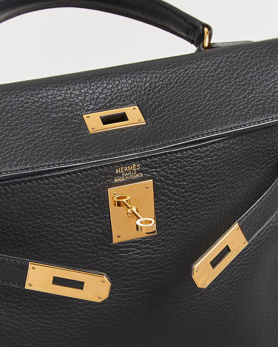 Heren | Pre-Owned & Vintage Bags | Hermès Pre-Owned | Kelly 32 Handbag Taurillon Leather Black
