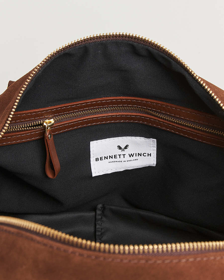 Heren | Tassen | Bennett Winch | Suede Weekender Brown