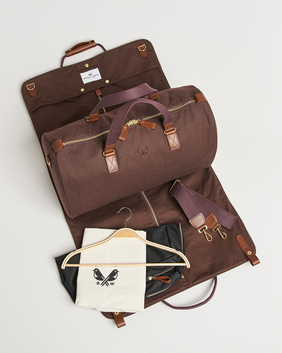 Heren | Tassen | Bennett Winch | Canvas Suit Carrier Holdall Chocolate