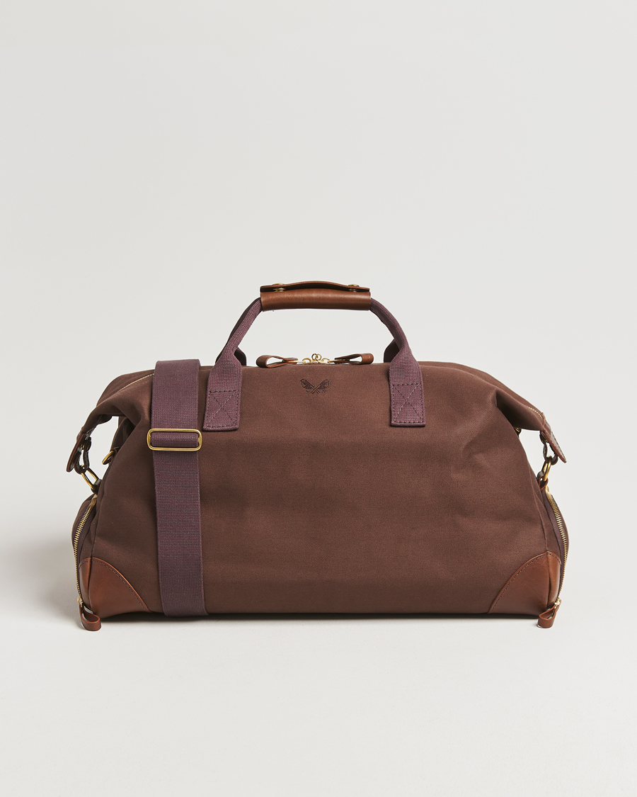 Heren | Tassen | Bennett Winch | Canvas Weekender Black Chocolate