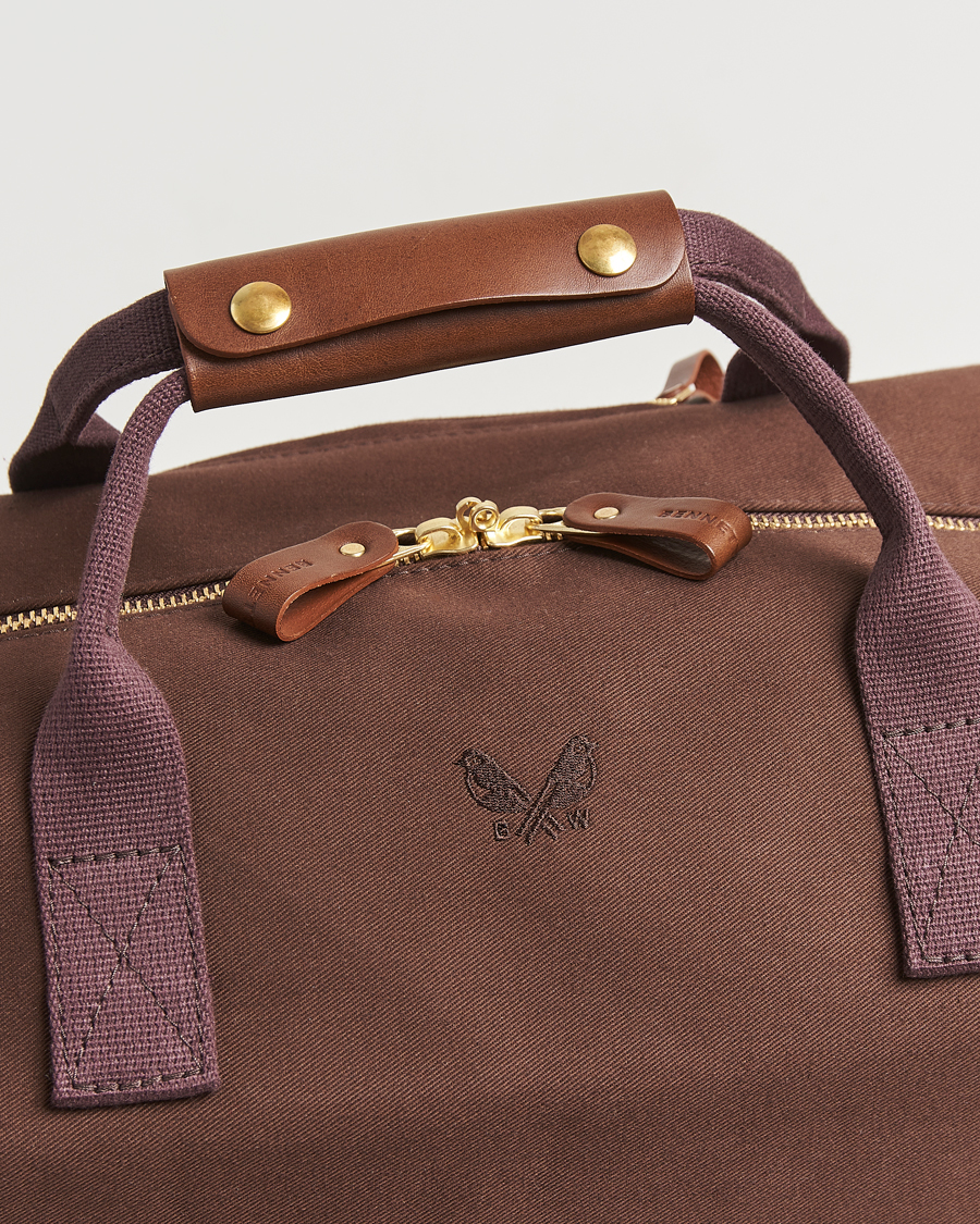 Heren | Tassen | Bennett Winch | Canvas Weekender Black Chocolate