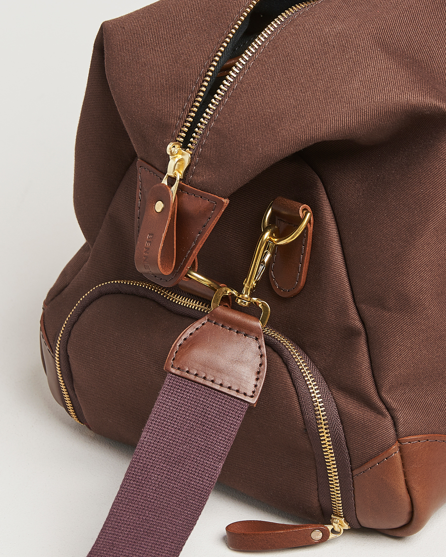 Heren | Tassen | Bennett Winch | Canvas Weekender Black Chocolate