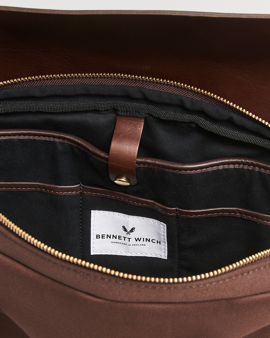 Heren | Tassen | Bennett Winch | Canvas Briefcase Chocolate