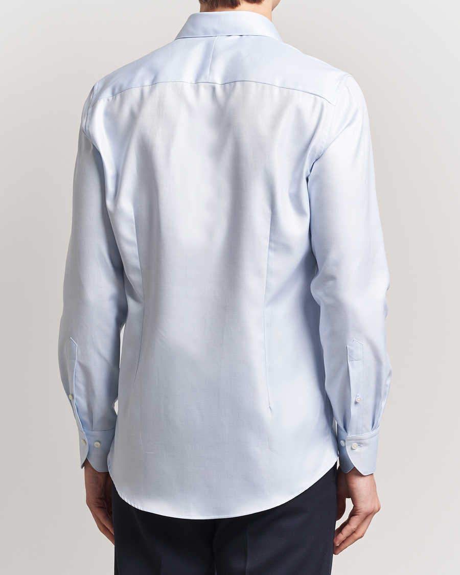 Heren | Overhemden | Stenströms | 1899 Slim Cotton Twill Shirt Light Blue