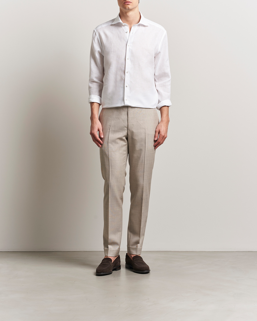 Heren | Overhemden | Stenströms | 1899 Linen Shirt White