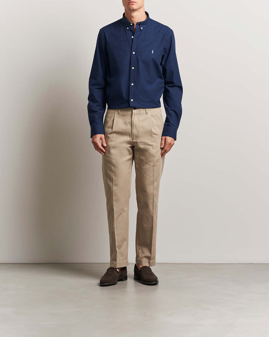 Heren | Overhemden | Polo Ralph Lauren | Slim Fit Poplin Shirt Newport Navy