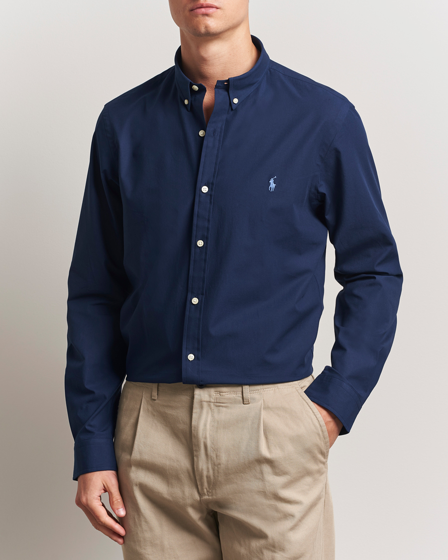 Heren | Overhemden | Polo Ralph Lauren | Slim Fit Poplin Shirt Newport Navy