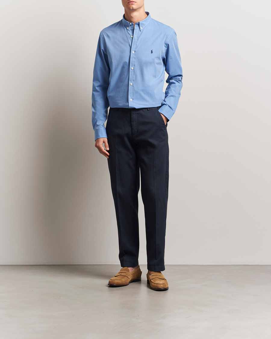 Heren | Overhemden | Polo Ralph Lauren | Slim Fit Poplin Shirt Blue End on End