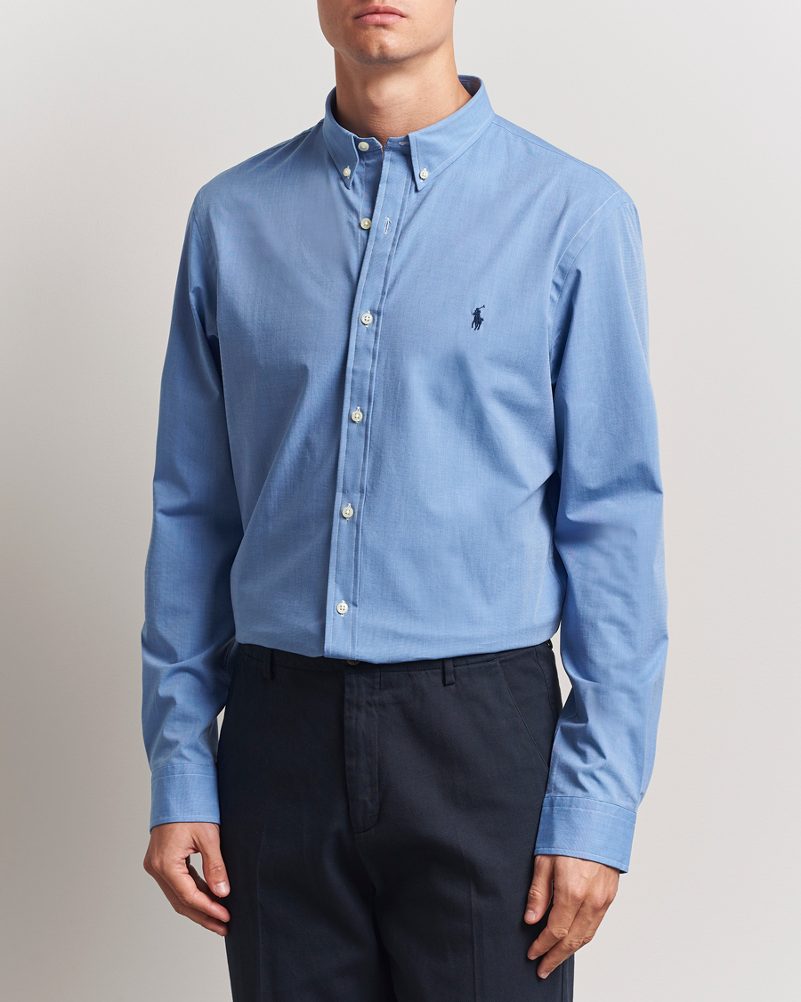 Heren | Overhemden | Polo Ralph Lauren | Slim Fit Poplin Shirt Blue End on End