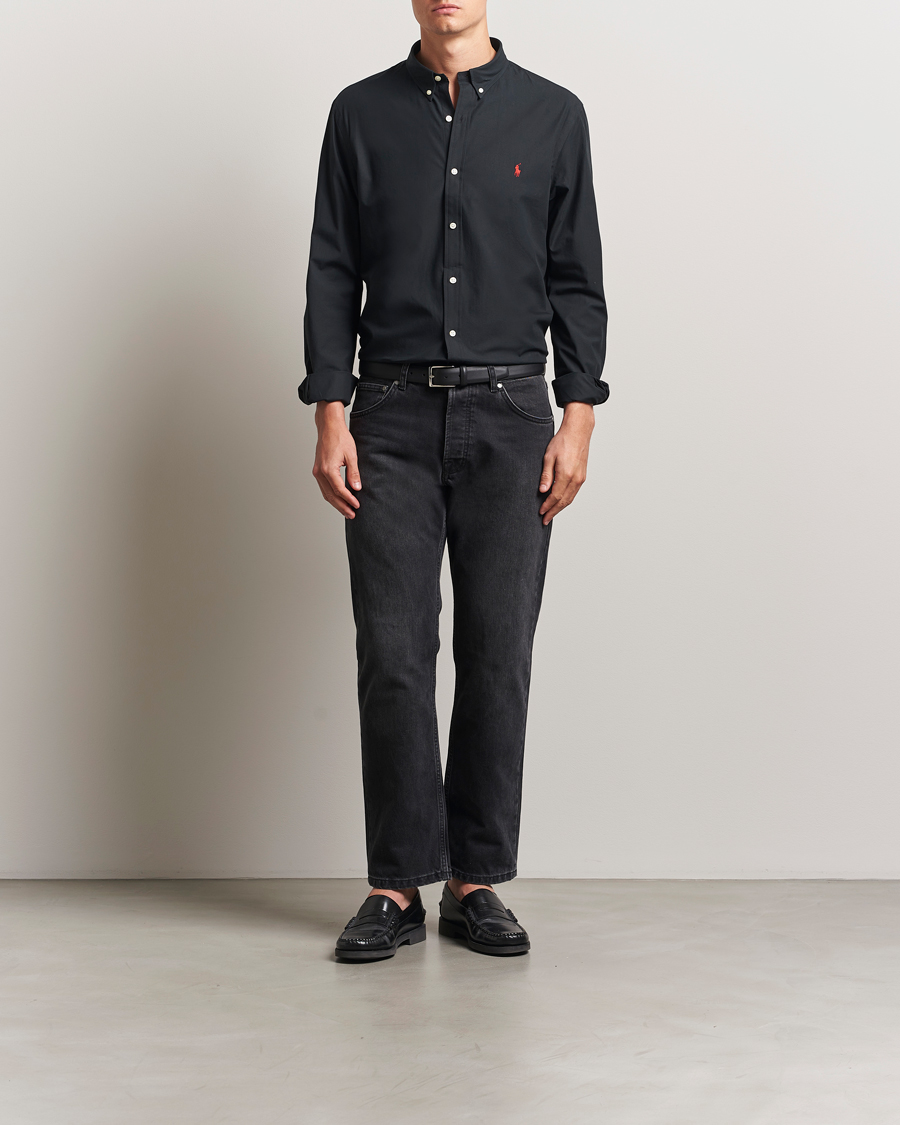 Heren | Overhemden | Polo Ralph Lauren | Slim Fit Poplin Shirt Polo Black