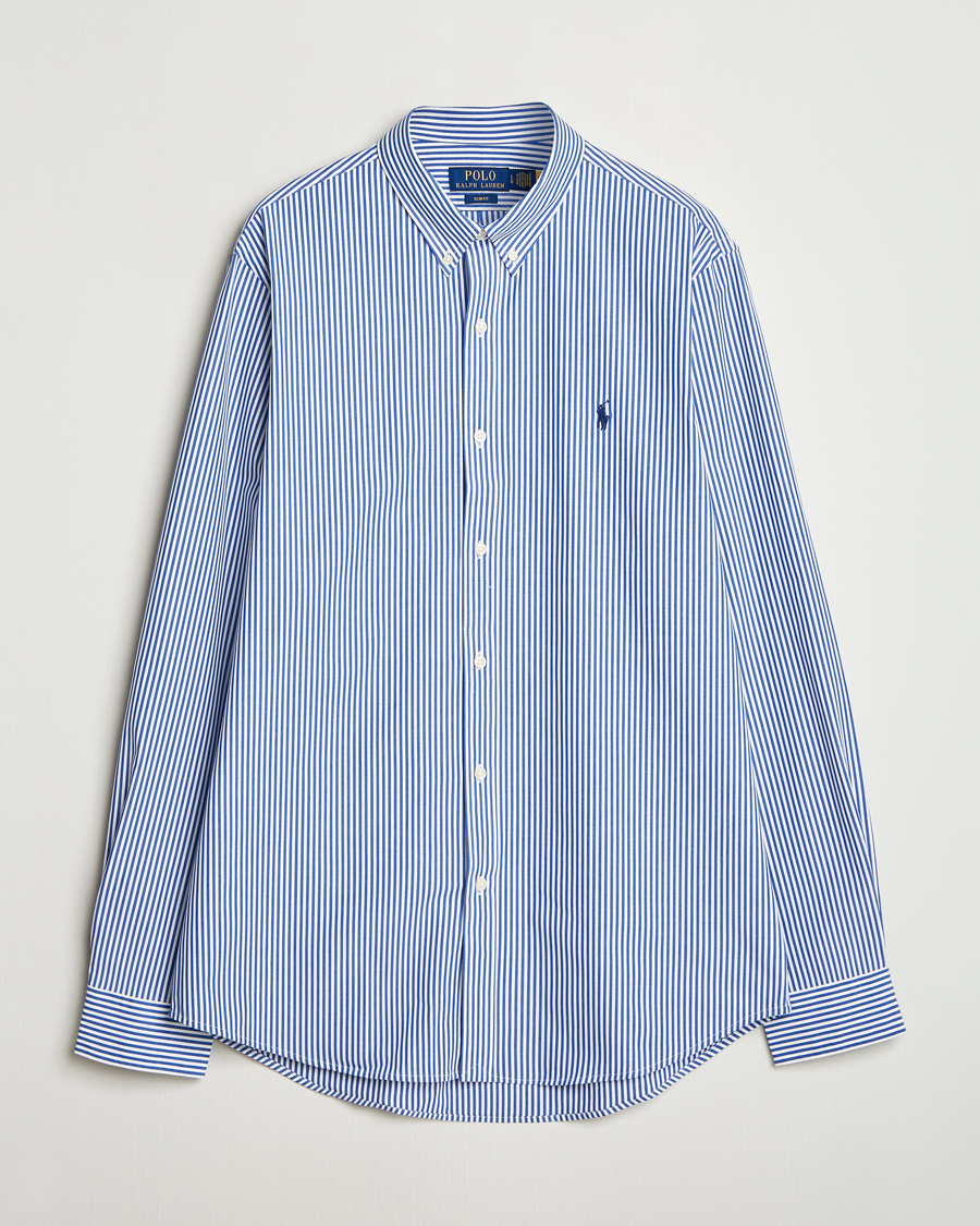 Heren | Overhemden | Polo Ralph Lauren | Slim Fit Poplin Shirt Blue/White Bengal Stripe