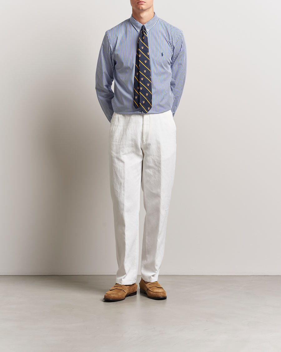Heren | Overhemden | Polo Ralph Lauren | Slim Fit Poplin Shirt Blue/White Bengal Stripe