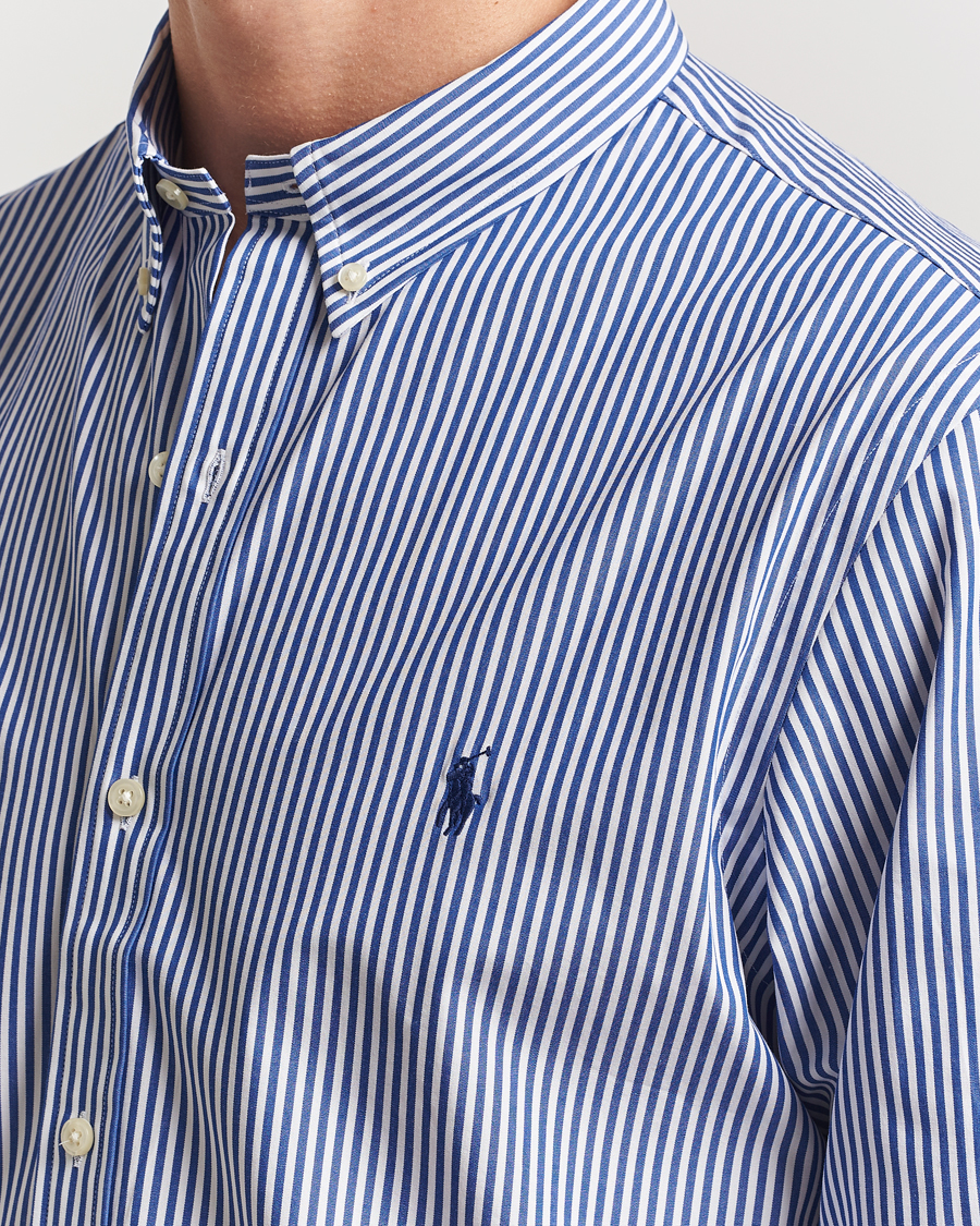 Heren | Overhemden | Polo Ralph Lauren | Slim Fit Poplin Shirt Blue/White Bengal Stripe