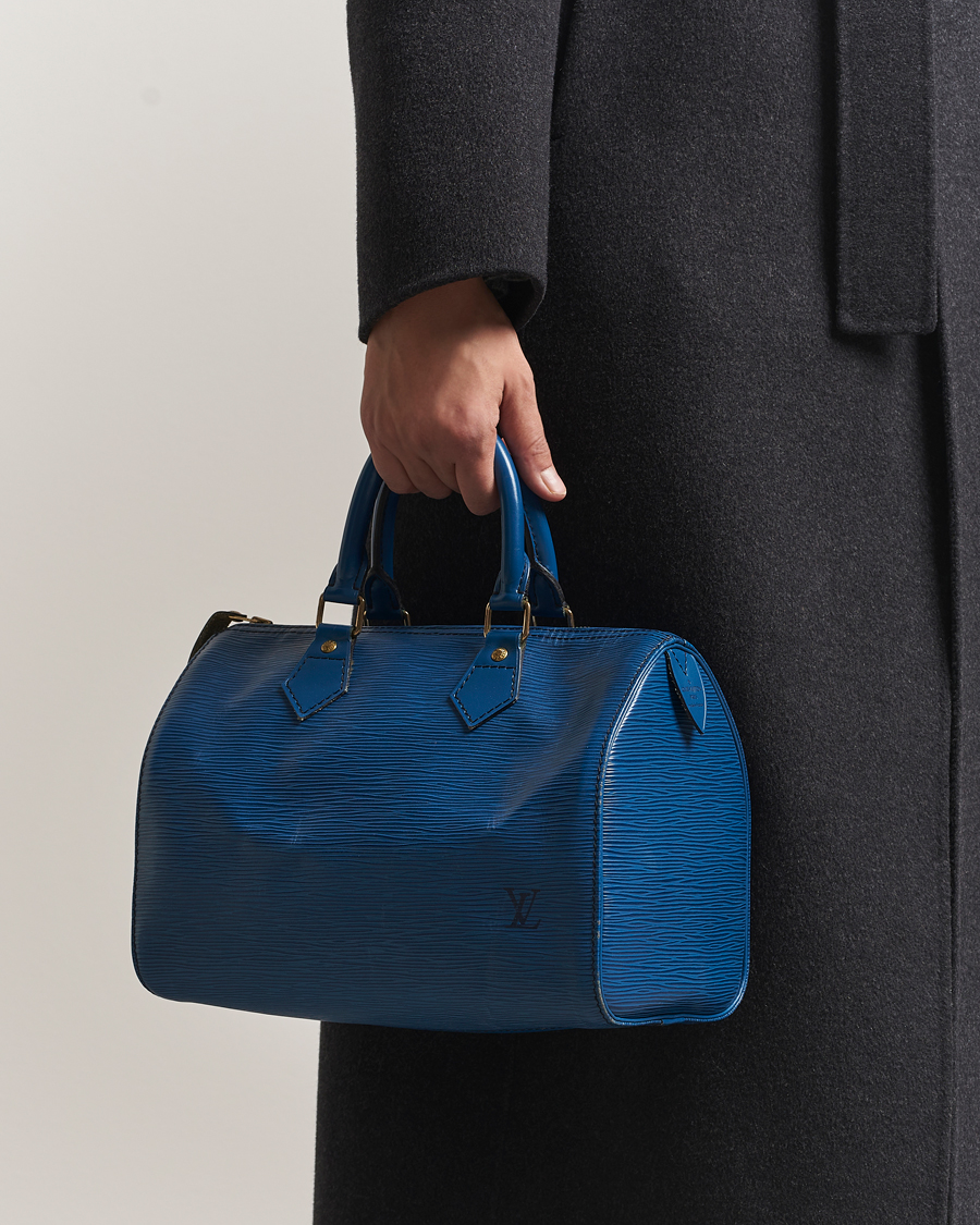 Louis Vuitton Pre-Owned Speedy 25 Handbag Epi Leather Blue | Man