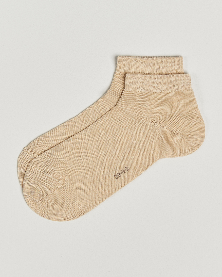 Heren | Ondergoed | Falke | Happy 2-Pack Cotton Sneaker Socks Sand Melange