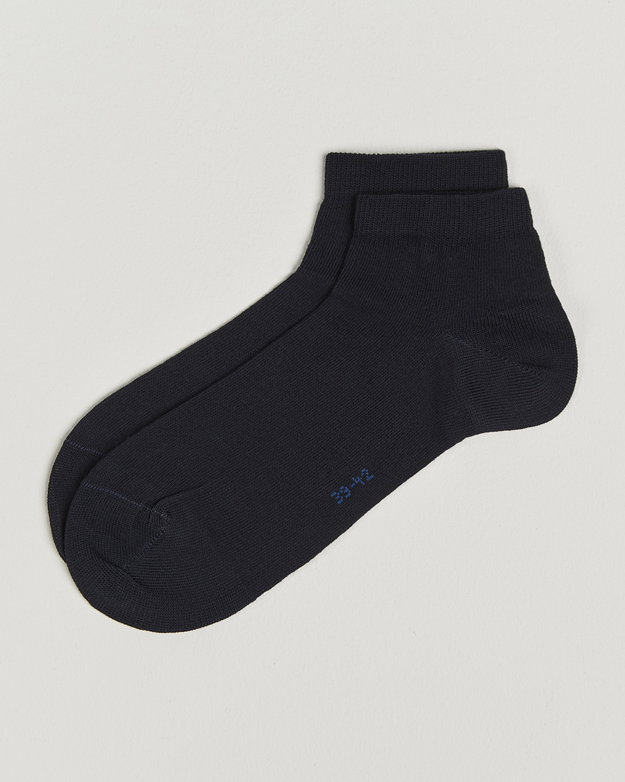 Heren | Ondergoed | Falke | Happy 2-Pack Cotton Sneaker Socks Dark Navy