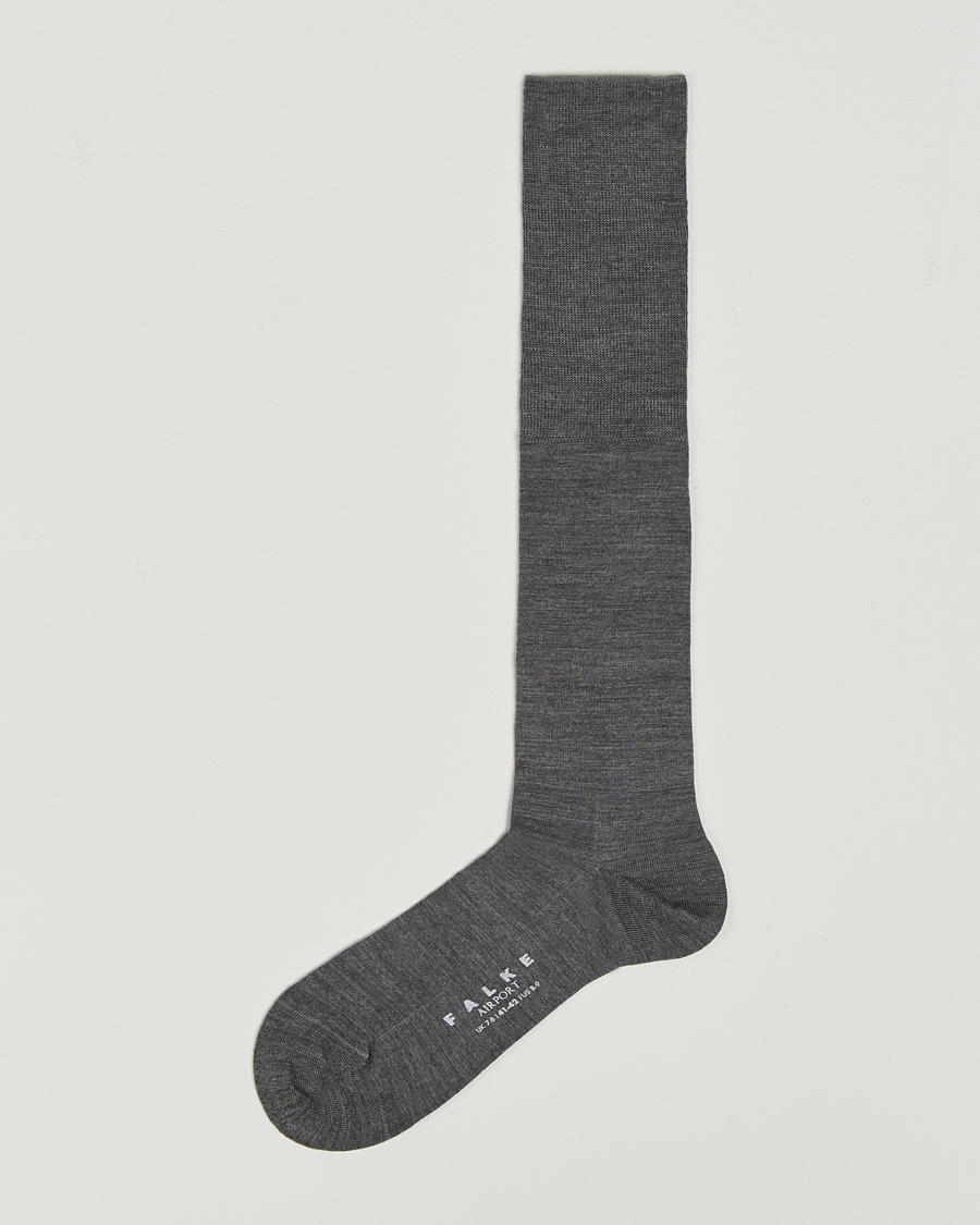 Heren | Ondergoed | Falke | Airport Knee Sock Dark Grey