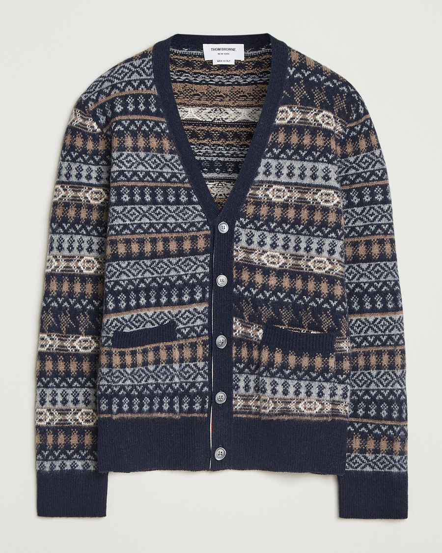Heren | Truien | Thom Browne | Fairisle Jacquard Cardigan Navy