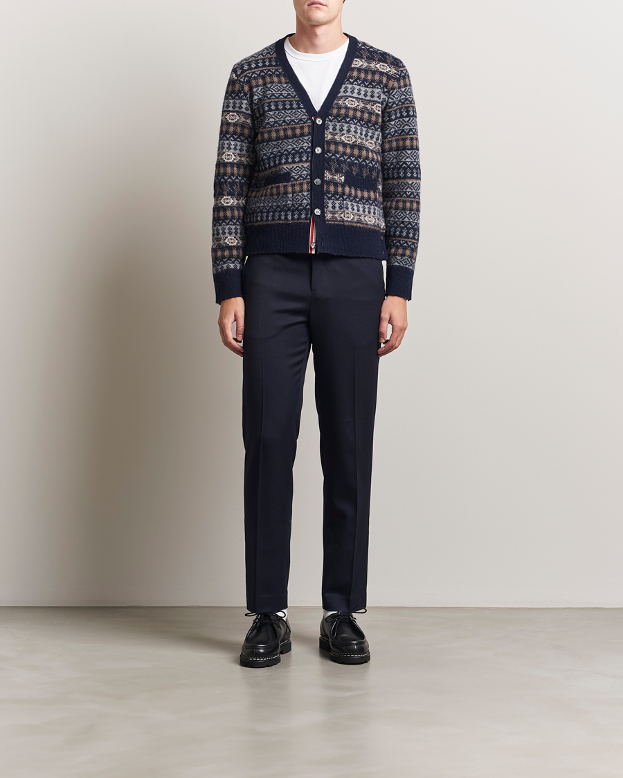 Heren | Truien | Thom Browne | Fairisle Jacquard Cardigan Navy
