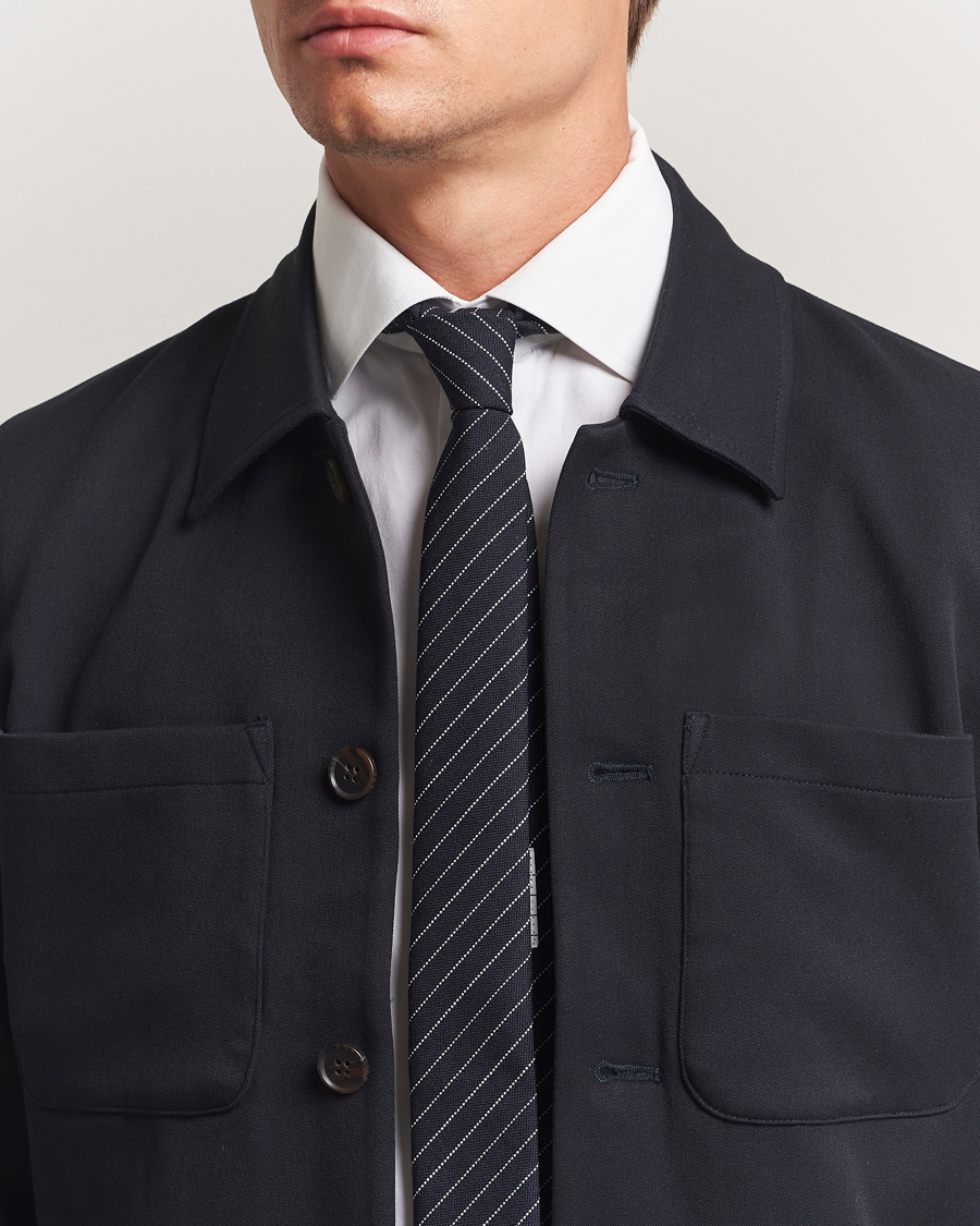 Heren | Stropdassen | Thom Browne | Pinstripe Wool Tie Navy