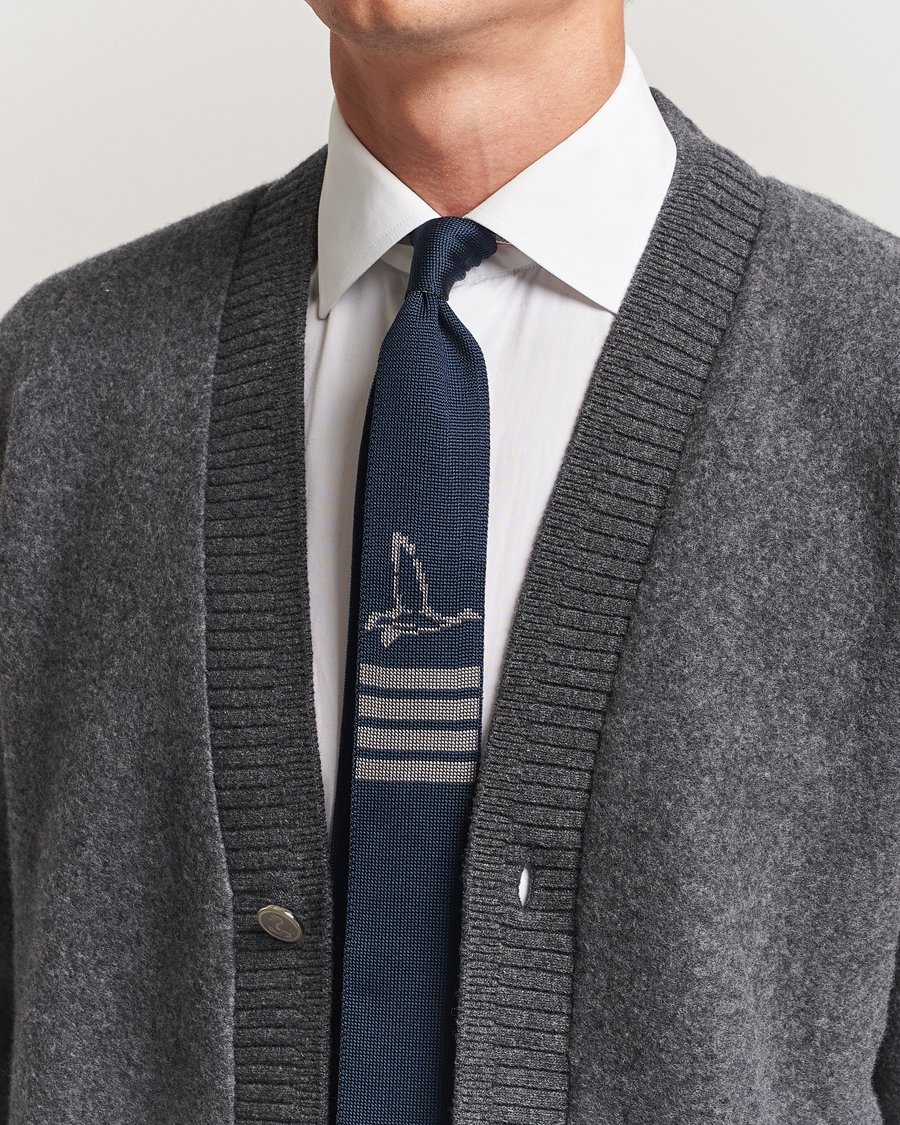 Heren | Stropdassen | Thom Browne | Jacquard Knit Tie Navy