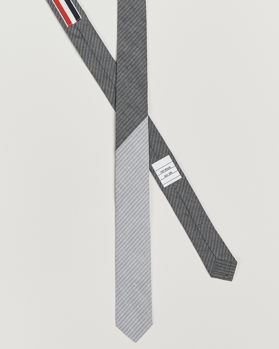 Heren | Stropdassen | Thom Browne | Uni Stripe Tie Light Grey