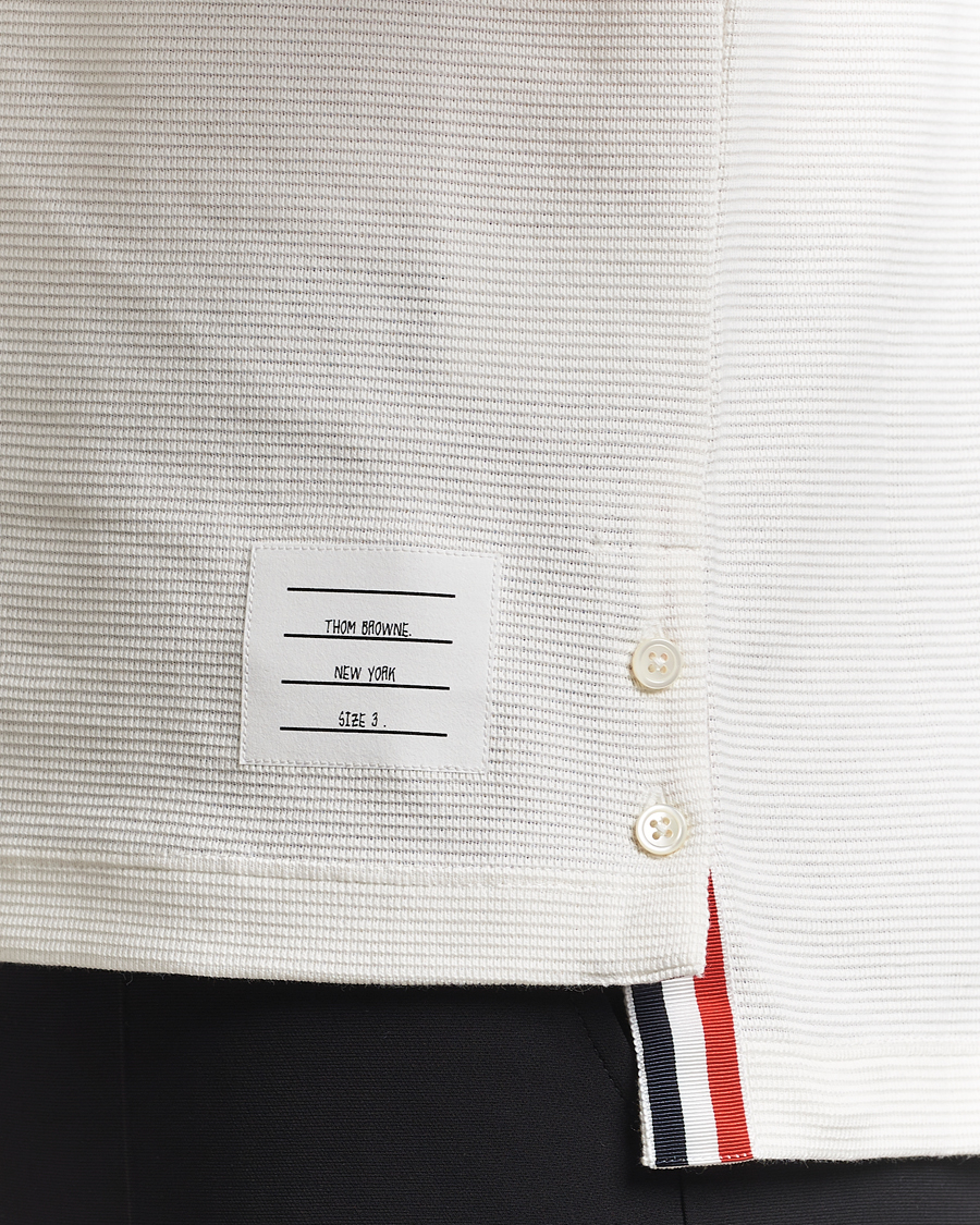 Heren | Polo's | Thom Browne | Waffle Cotton Polo Natural White