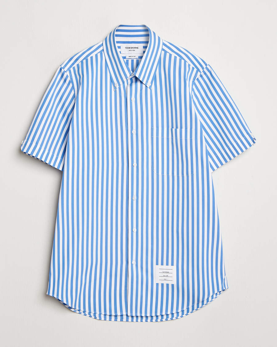 Heren | Overhemden | Thom Browne | Short Sleeve Button Down Shirt Medium Blue