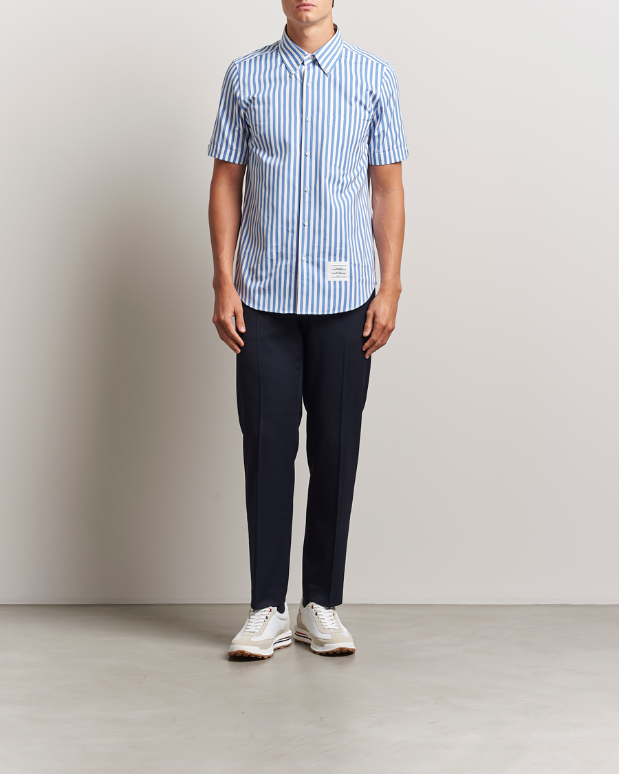 Heren | Overhemden | Thom Browne | Short Sleeve Button Down Shirt Medium Blue