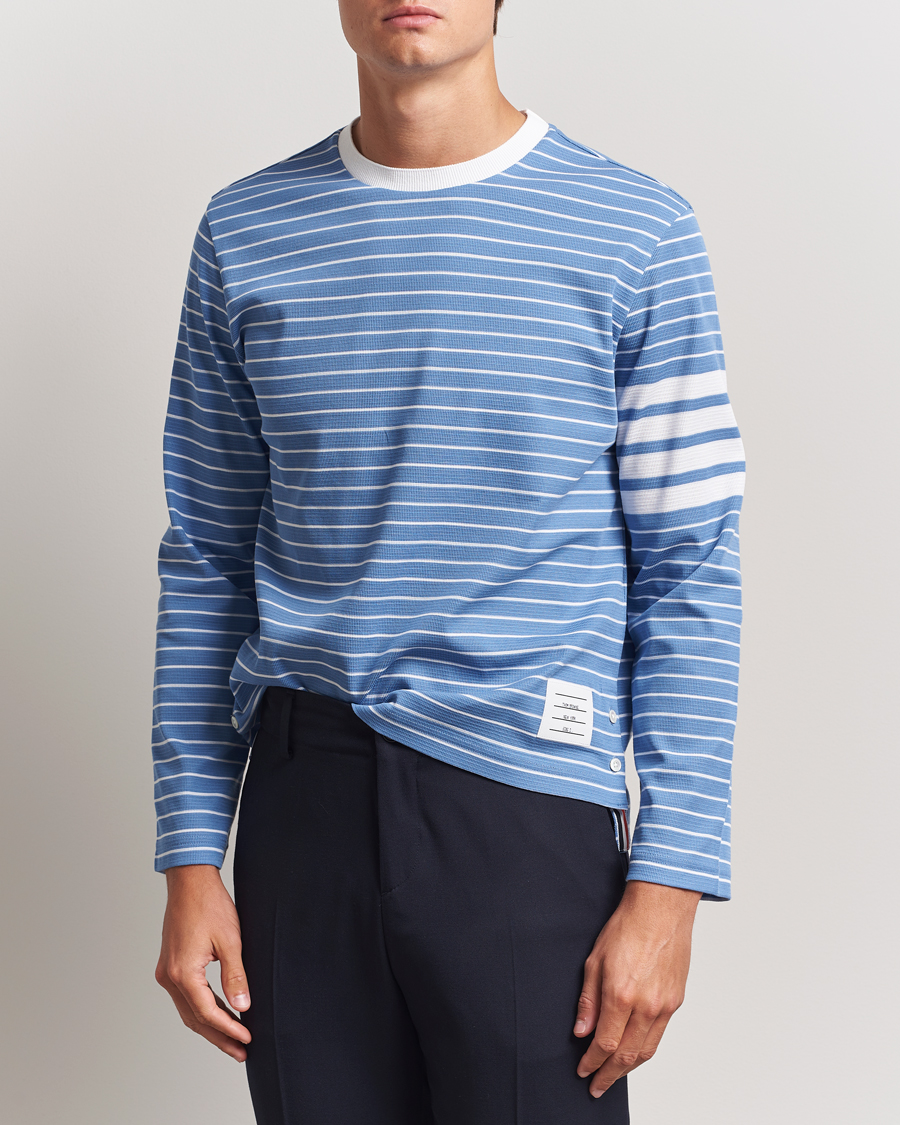 Heren | T-shirts | Thom Browne | Long Sleeve T-Shirt Blue/White