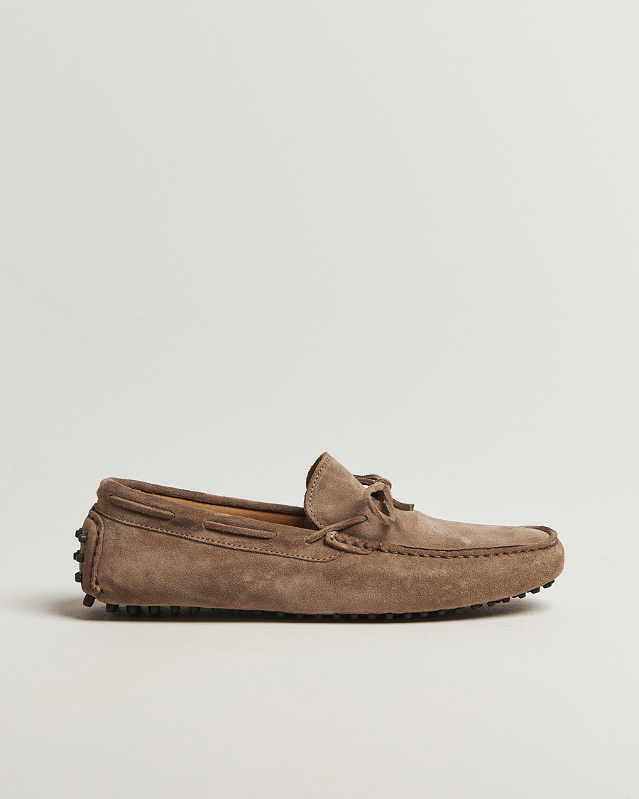 Heren | Mocassins | Oscar Jacobson | Driving Shoe Suede Grey