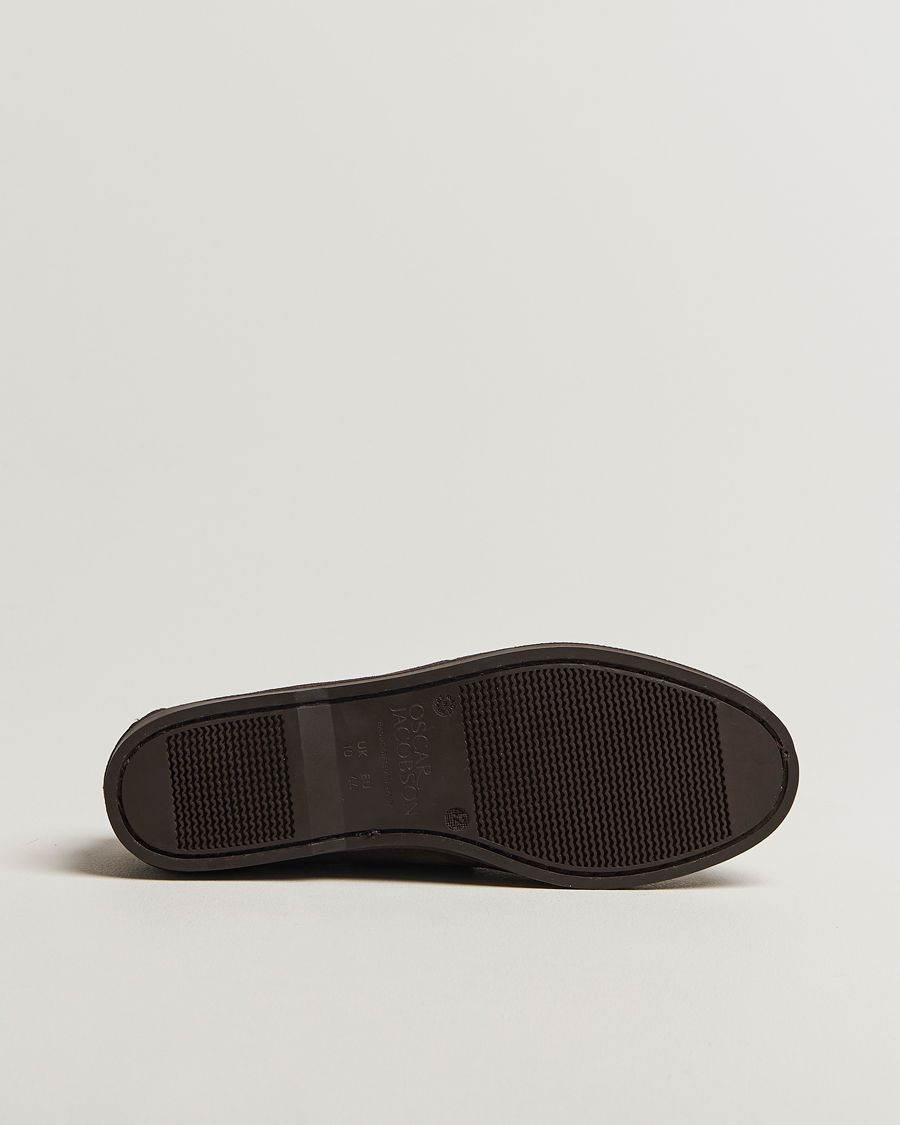 Heren | Bootschoenen | Oscar Jacobson | Deck Shoe Suede Chocolate Brown