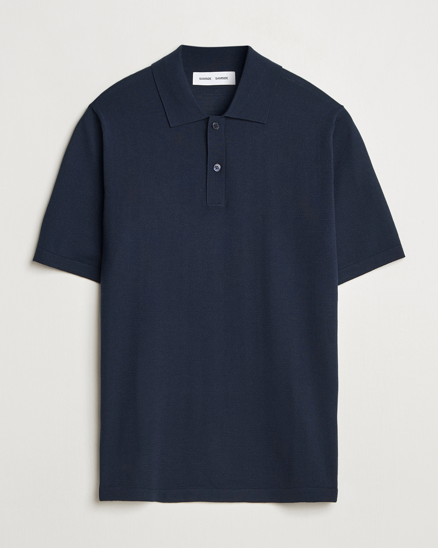 Heren | Polo's | Samsøe Samsøe | Sarown Knitted Polo Salute Navy