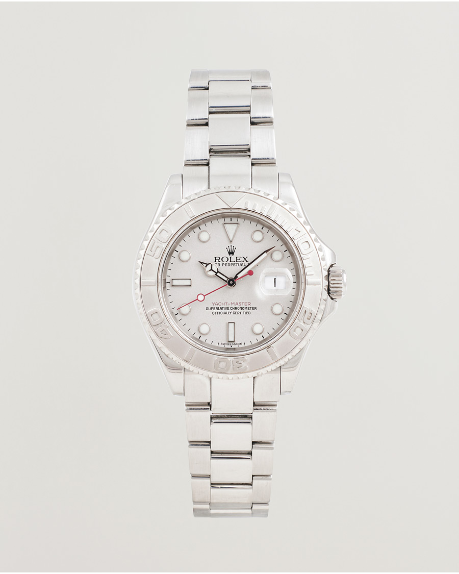 Heren | Rolex Pre-Owned Yacht Master Oyster Perpetual Steel Platinum | Rolex Pre-Owned | Yacht Master Oyster Perpetual Steel Platinum