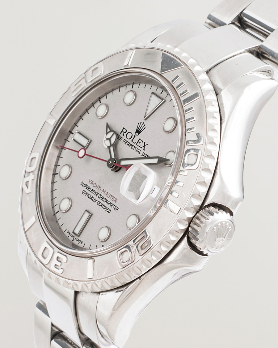 Heren | Rolex Pre-Owned Yacht Master Oyster Perpetual Steel Platinum | Rolex Pre-Owned | Yacht Master Oyster Perpetual Steel Platinum