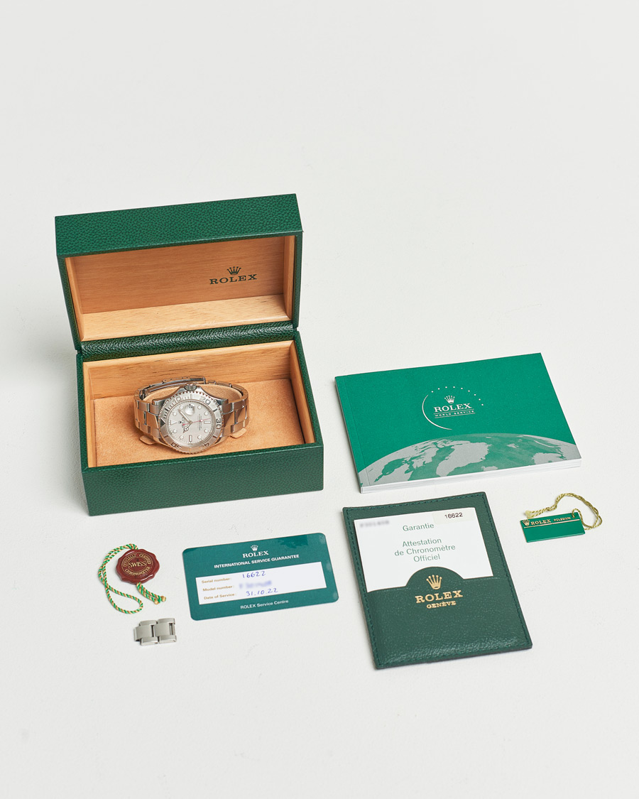 Heren | Rolex Pre-Owned Yacht Master Oyster Perpetual Steel Platinum | Rolex Pre-Owned | Yacht Master Oyster Perpetual Steel Platinum