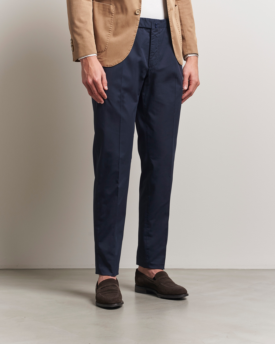 Heren | Broeken | Incotex | Slim Fit Garment Dyed Cotton Chinos Navy