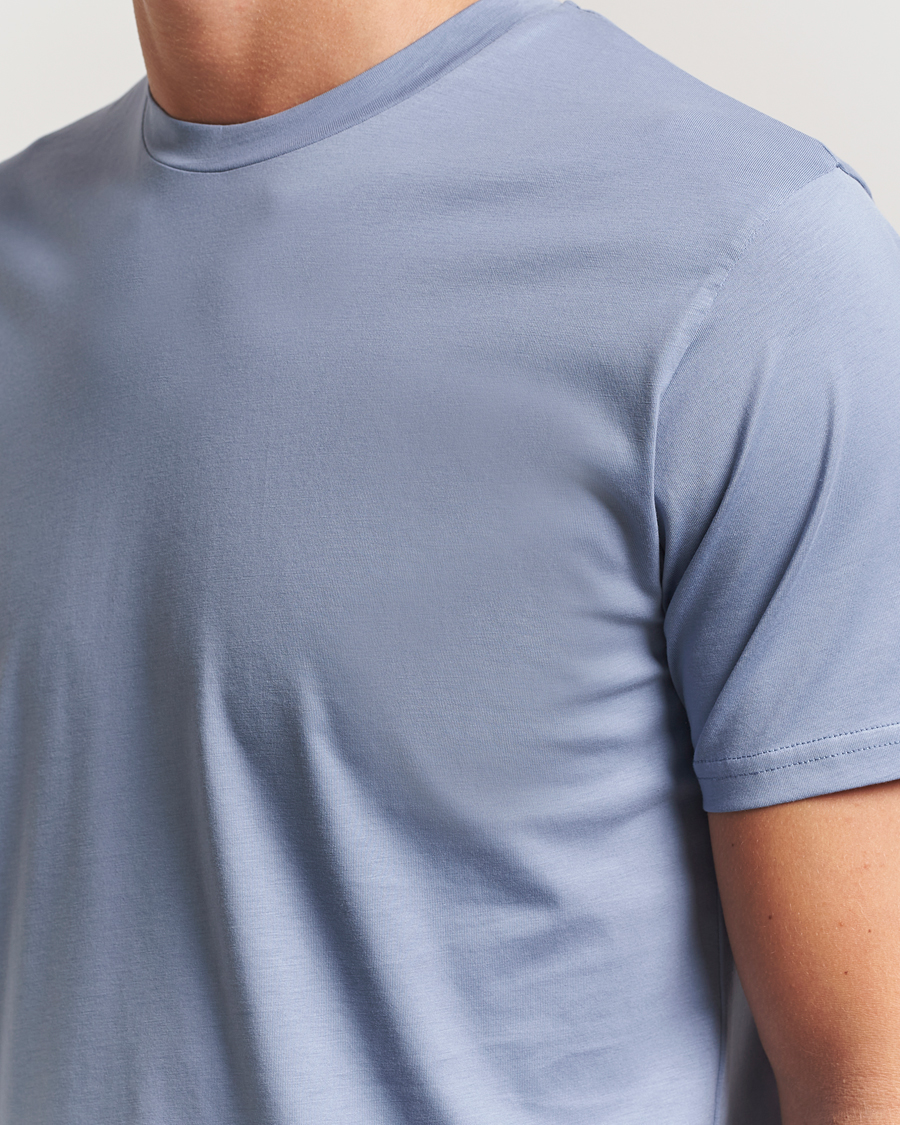 Heren | T-shirts | Sunspel | Riviera Midweight T-Shirt Vintage Blue