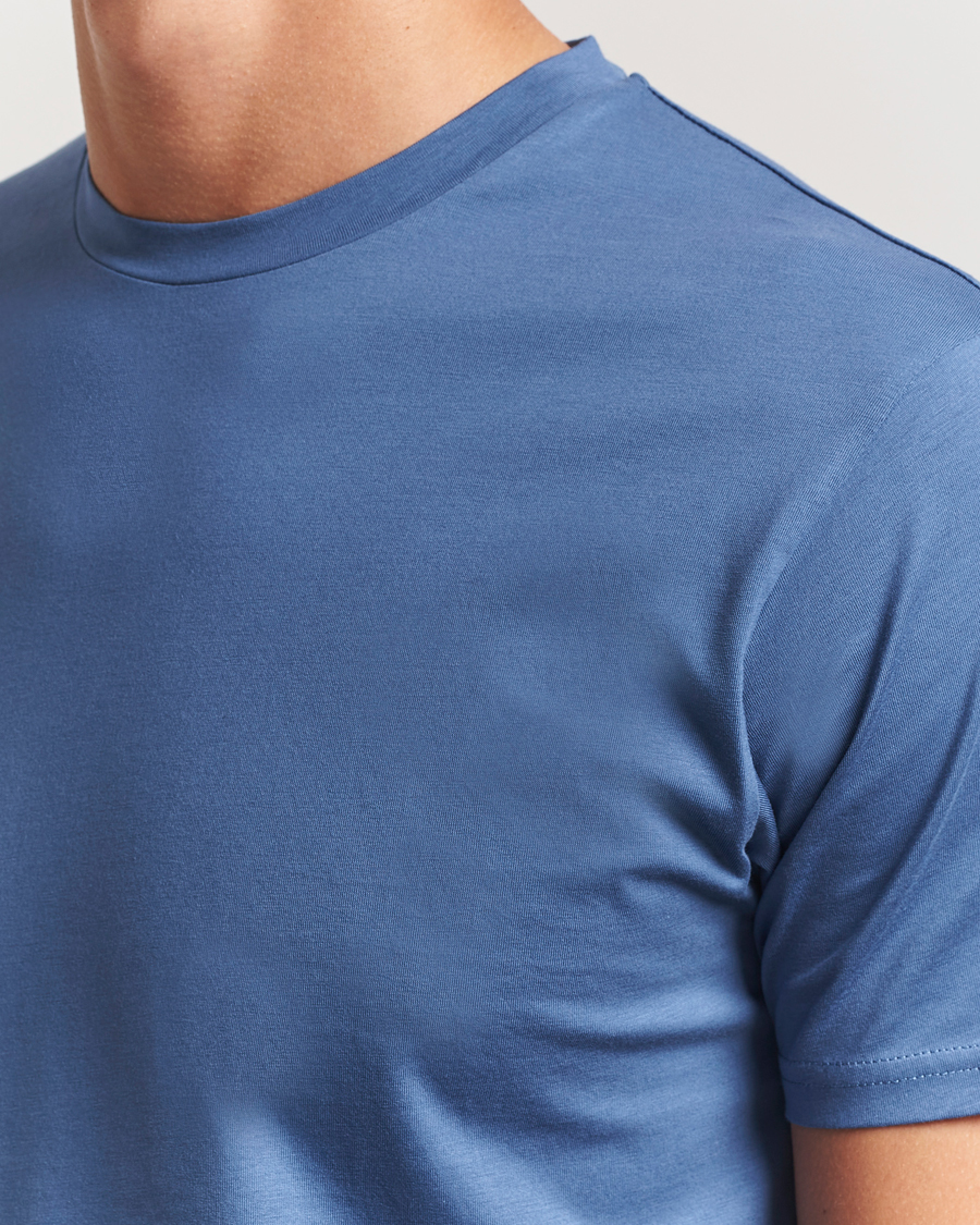 Heren | T-shirts | Sunspel | Riviera Midweight T-Shirt Soft Denim