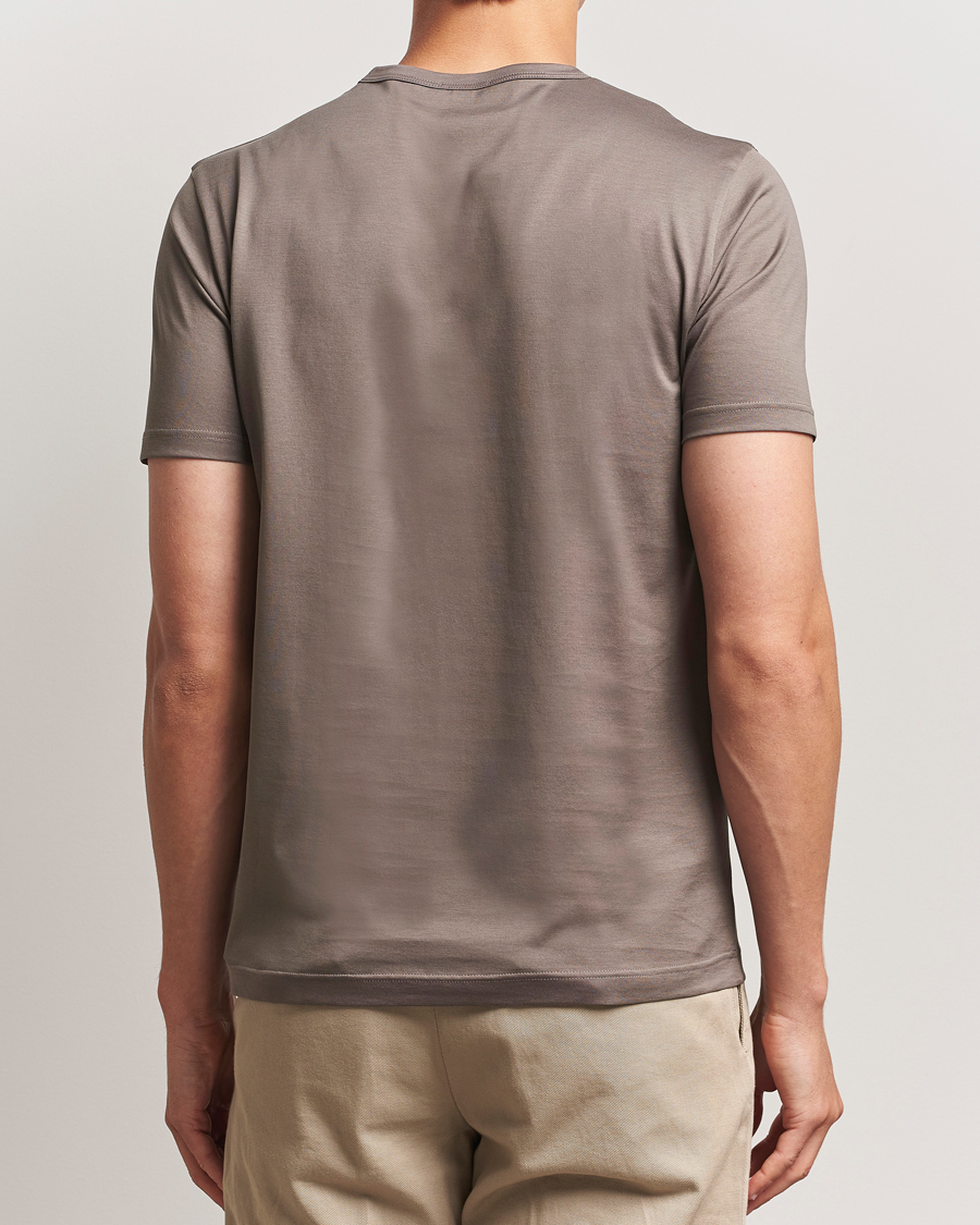 Heren | T-shirts | Sunspel | Crew Neck Q82 Cotton T-Shirt Walnut