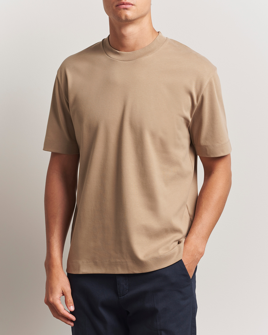 Heren | T-shirts | Sunspel | Heavy Weight Supima Cotton T-Shirt Dune